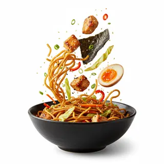 Fideos Yakisoba Con Pollo, Bar Restaurante Don Quijote Huesca